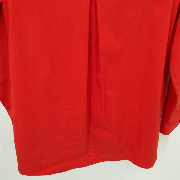 Lafayette 148 New York Stretch Cotton Straight Shirt S Red - Picture 12 of 14